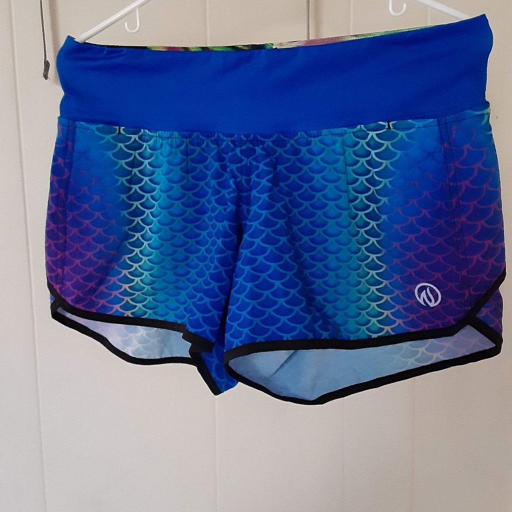 INKnBURN Women's Running Shorts - Mermaid Size 12